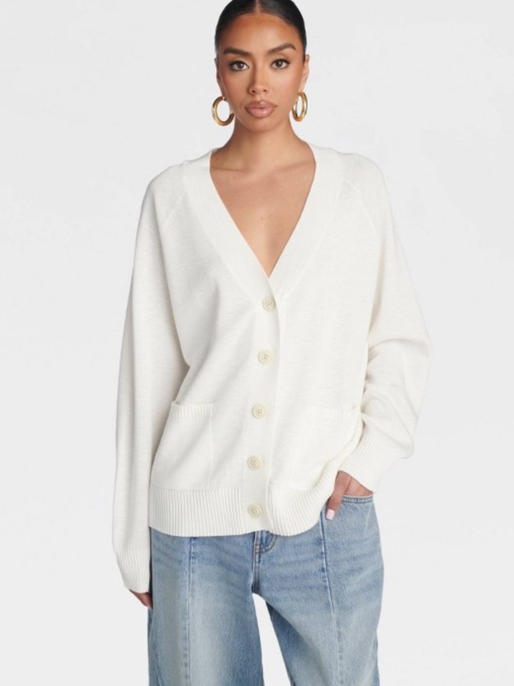 KBB by KAHLANA Women's
'The Grandpa Cardi Sweater' -
Cream XXS new 🆕
